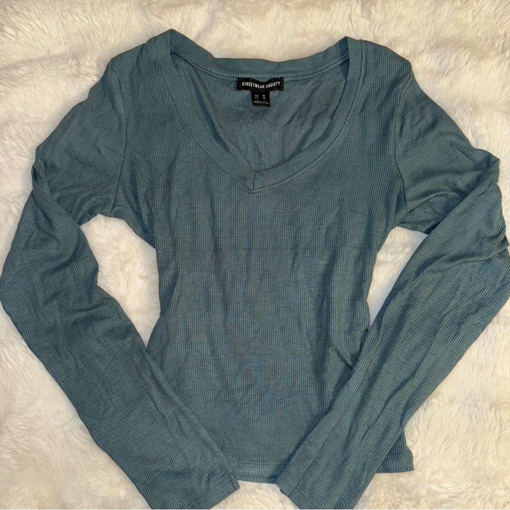 streetwear society ribbed long sleeve top ₊˚✧🐊